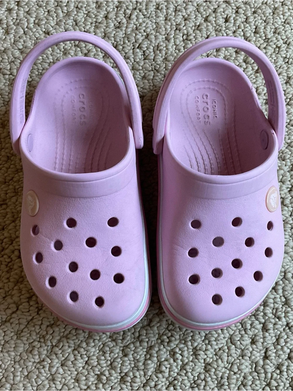 Kids' Crocs Light Pink Platform Clog Size 10
